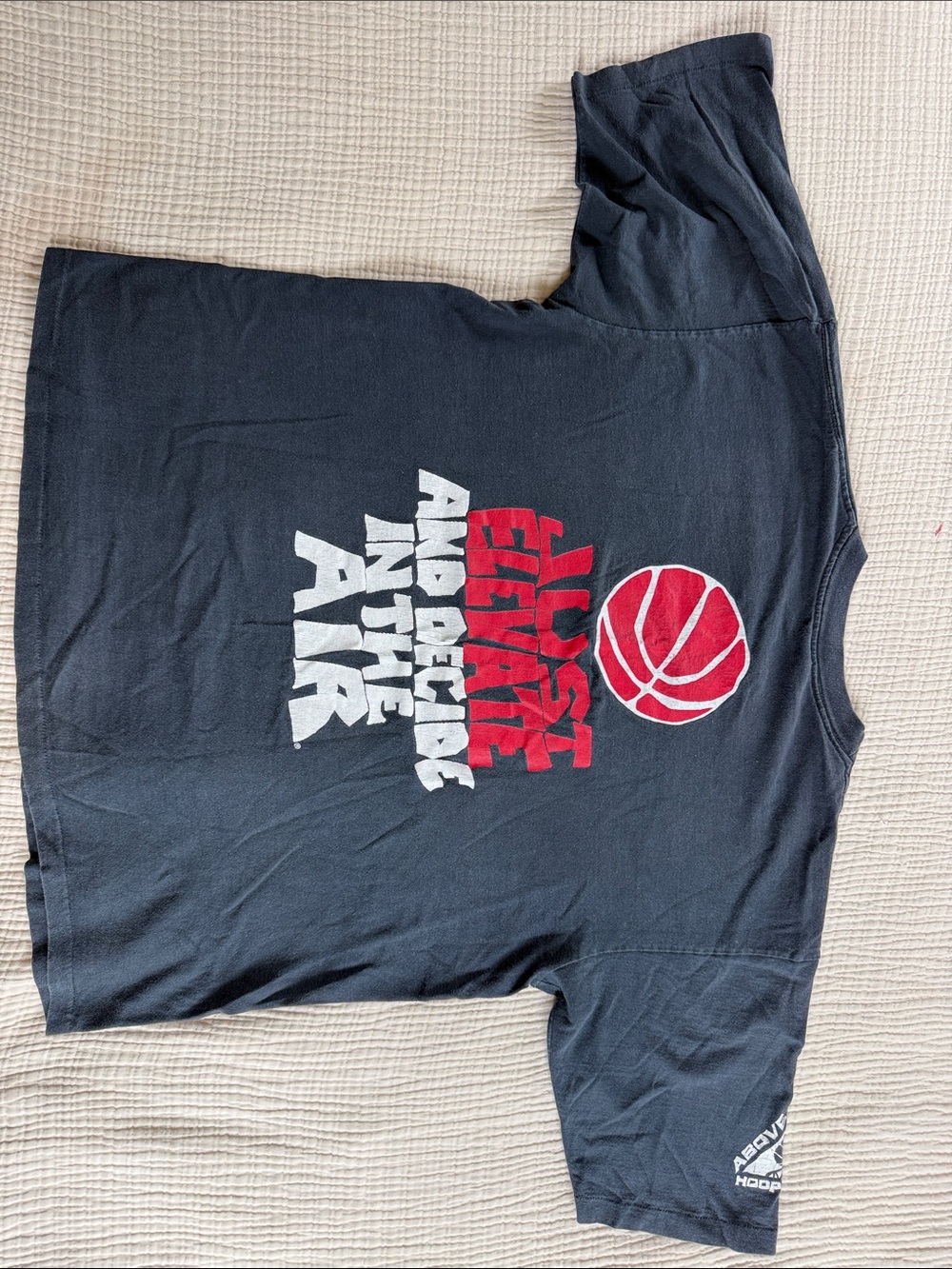 Movie Above the Rim Black T-Shirt with Red and White Graphic